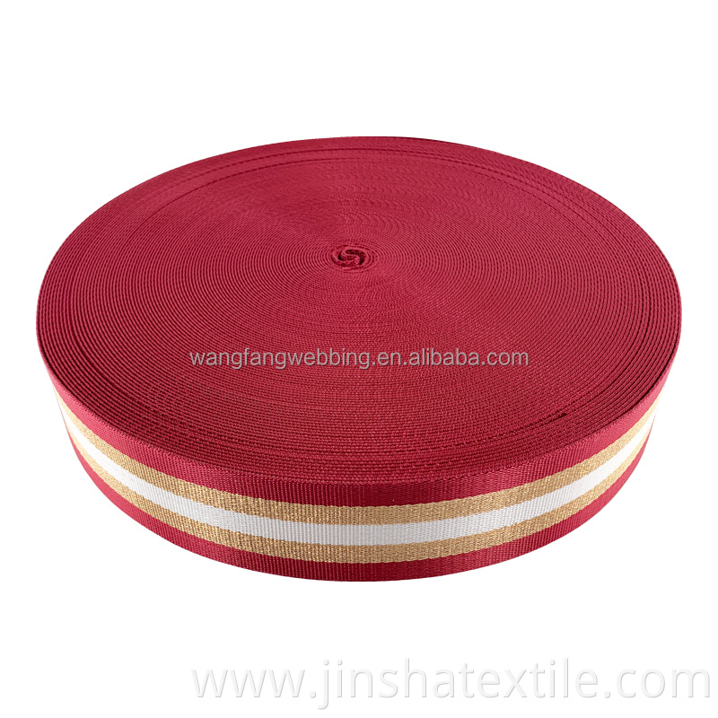 High quality 2-inch webbing belt with inter-color jacquard craftsmanship jacquard webbing custom